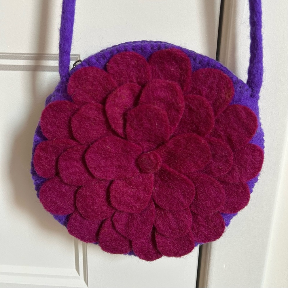 Gorgeous Handmade Felt Shoulder Drop Bag